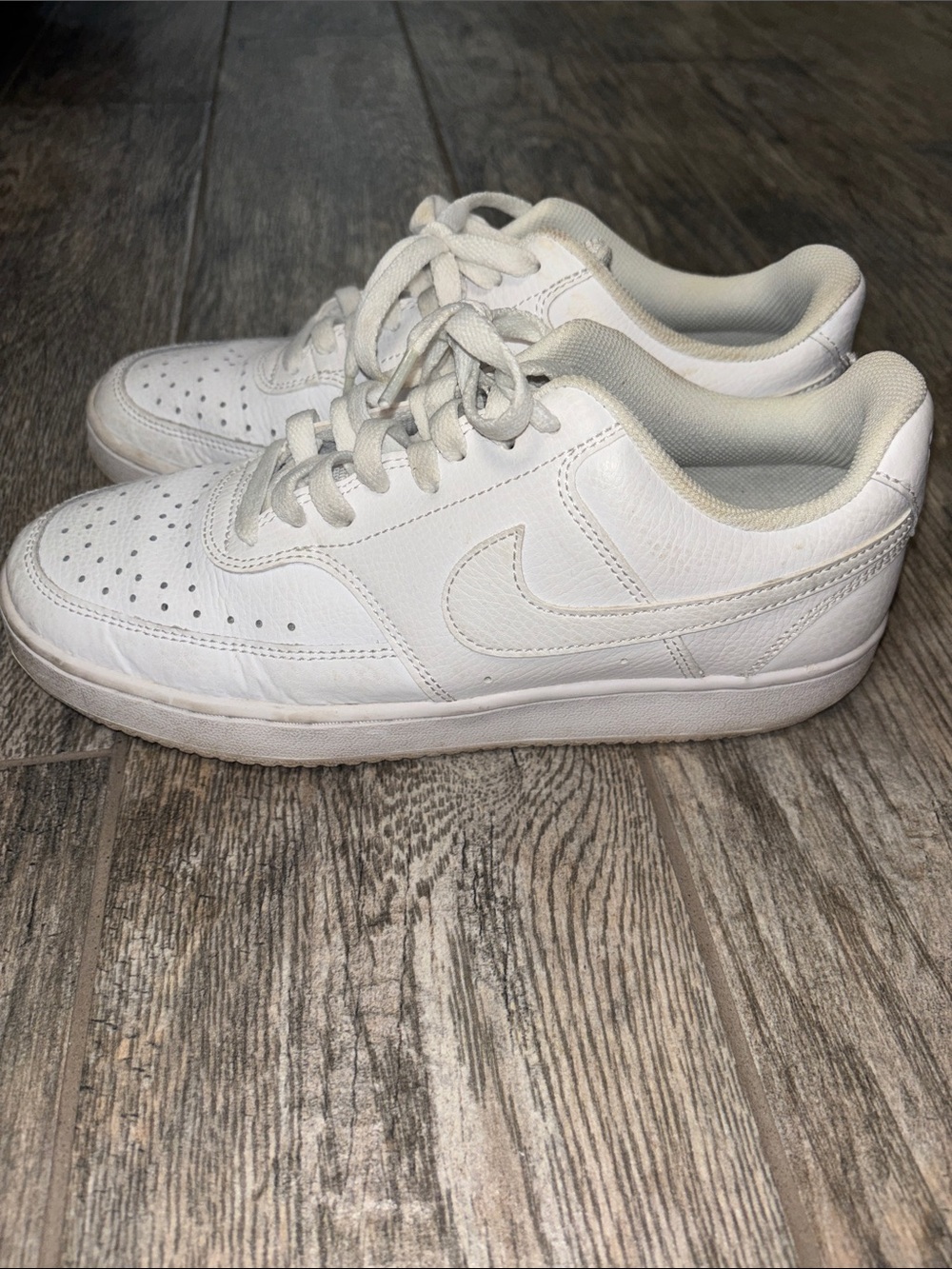 Nike White Low-Top Leather Sneakers